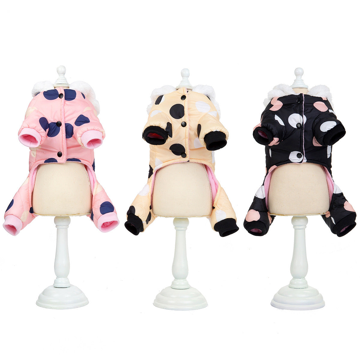 Keep Your Pup Cozy and Chic with Our Warm Polka Dot Cotton Coat! - Pet Paws