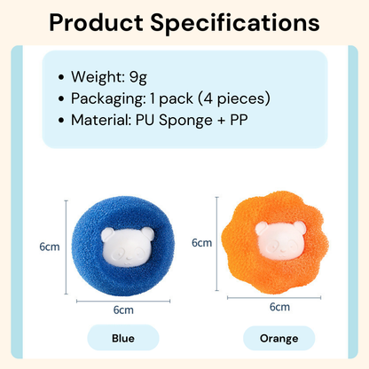 PetPaws Hair & Fur Catch Ball