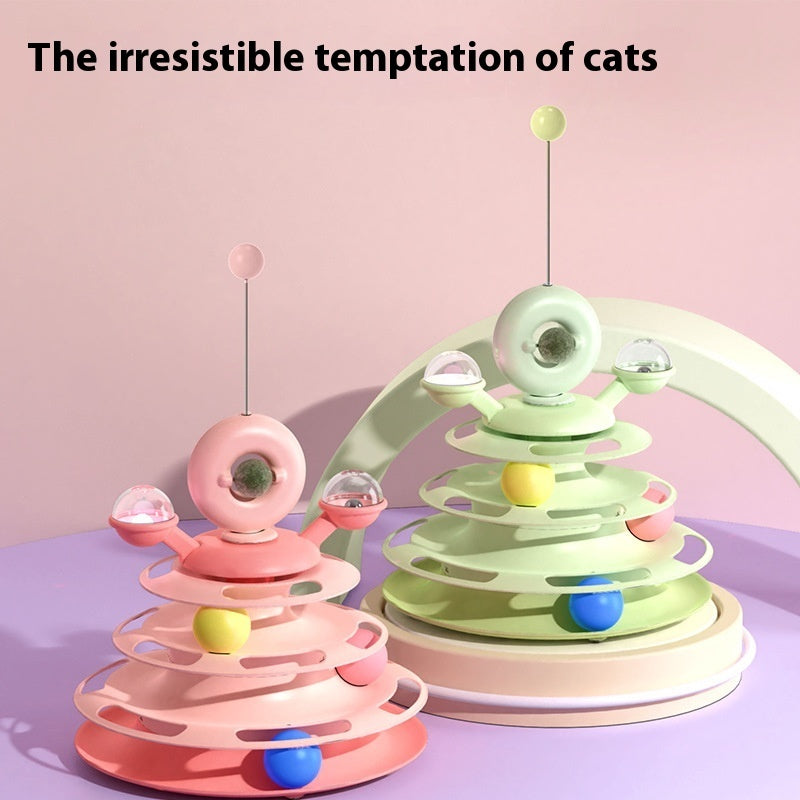 Keep Your Cat Entertained for Hours with Our 4-Level Interactive Cat Toy Tower! - Pet Paws