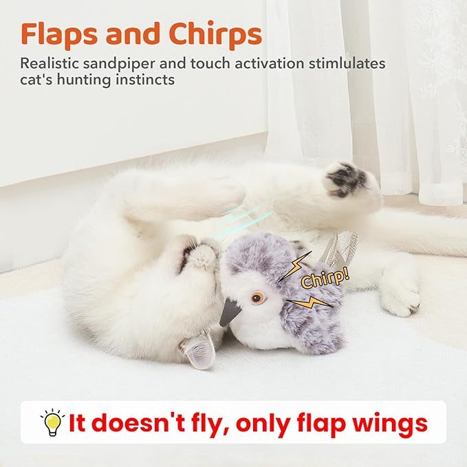 Bring the Wild to Your Cat’s Playtime with the Lifelike Flapping Bird Toy! - Pet Paws