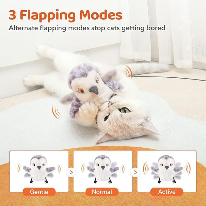 Bring the Wild to Your Cat’s Playtime with the Lifelike Flapping Bird Toy! - Pet Paws