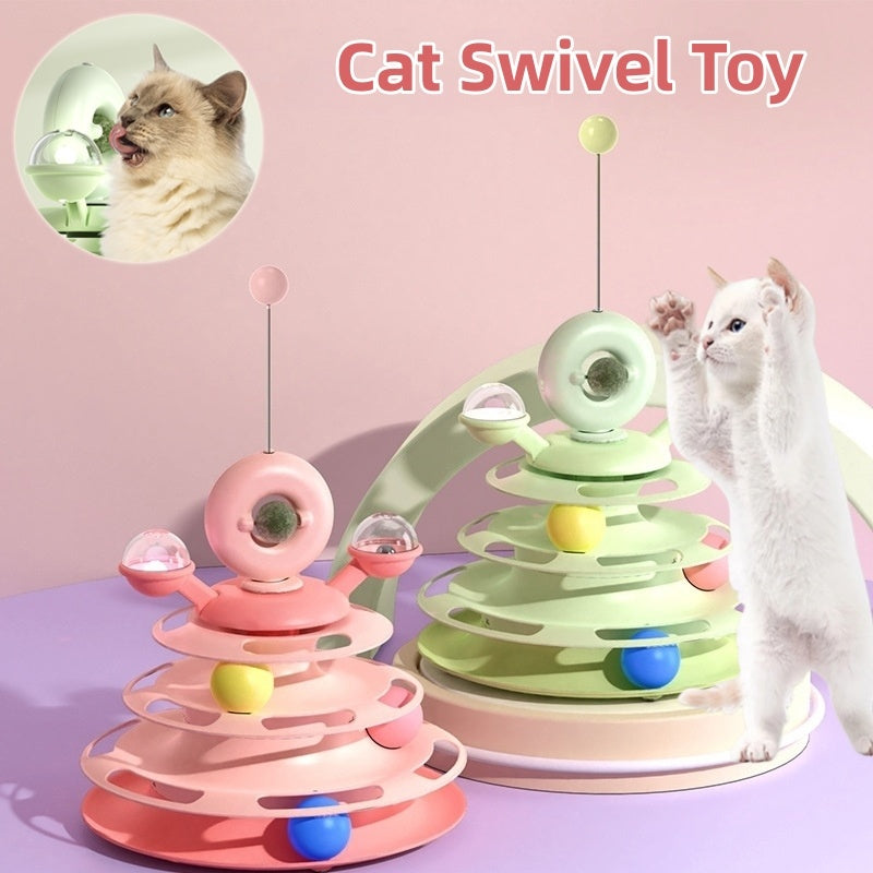 Keep Your Cat Entertained for Hours with Our 4-Level Interactive Cat Toy Tower! - Pet Paws