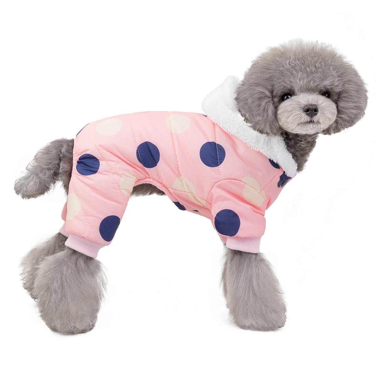 Keep Your Pup Cozy and Chic with Our Warm Polka Dot Cotton Coat! - Pet Paws