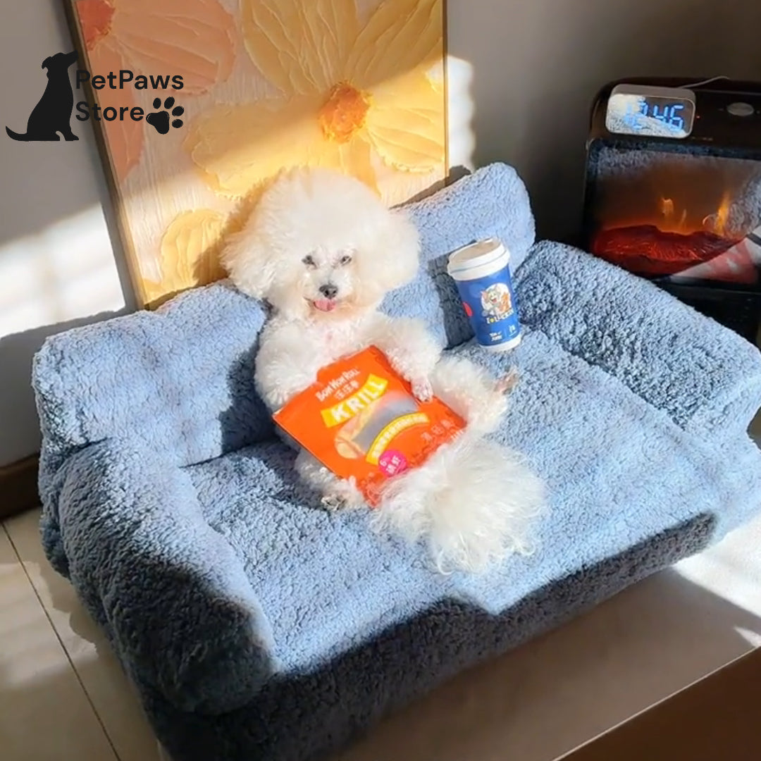 PetPaws CozyCloud Plush Sofa Bed
