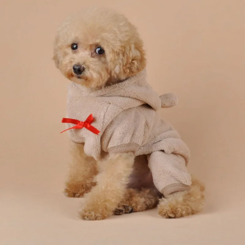 Cute Bear Hoodie for Dogs & Cats 🐾 Winter Warm Pajamas!