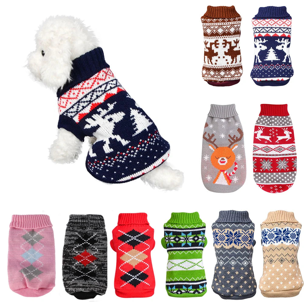 🎄 Knitted Christmas Pet Sweater – Cozy Warmth & Festive Charm for Small to Medium Dogs!🐾 - Pet Paws