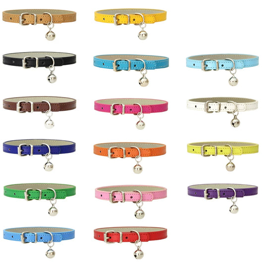 Stylish & Adjustable Cat Collar with Bell - Perfect Fit for Cats & Small Dogs! - Pet Paws