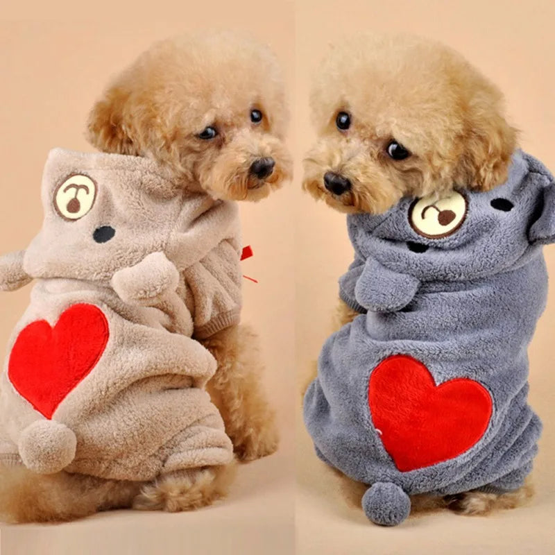 Cute Bear Hoodie for Dogs & Cats 🐾 Winter Warm Pajamas!