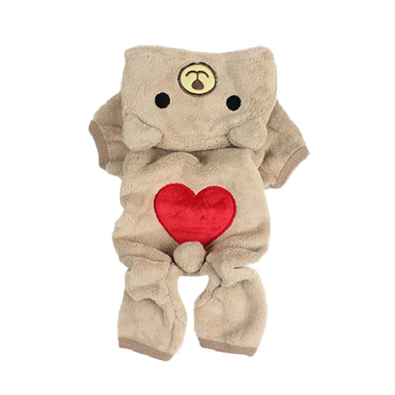 Cute Bear Hoodie for Dogs & Cats 🐾 Winter Warm Pajamas!