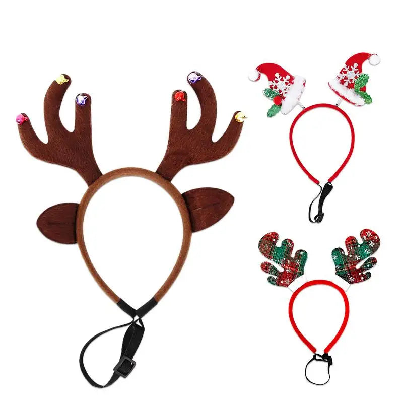 🎄 Holiday Magic for Your Pet: Adorable Christmas Antler Headband! 🦌🎅 - Pet Paws