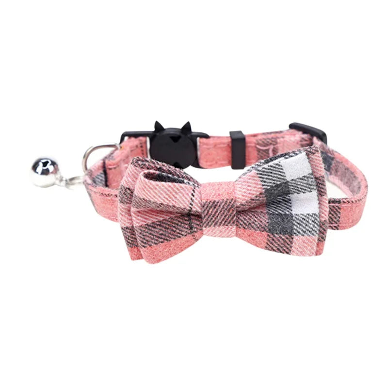 🎄 Festive Christmas Cat Collar – Big Bowknot Charm with Adjustable Fit & Bell! 🎅 - Pet Paws