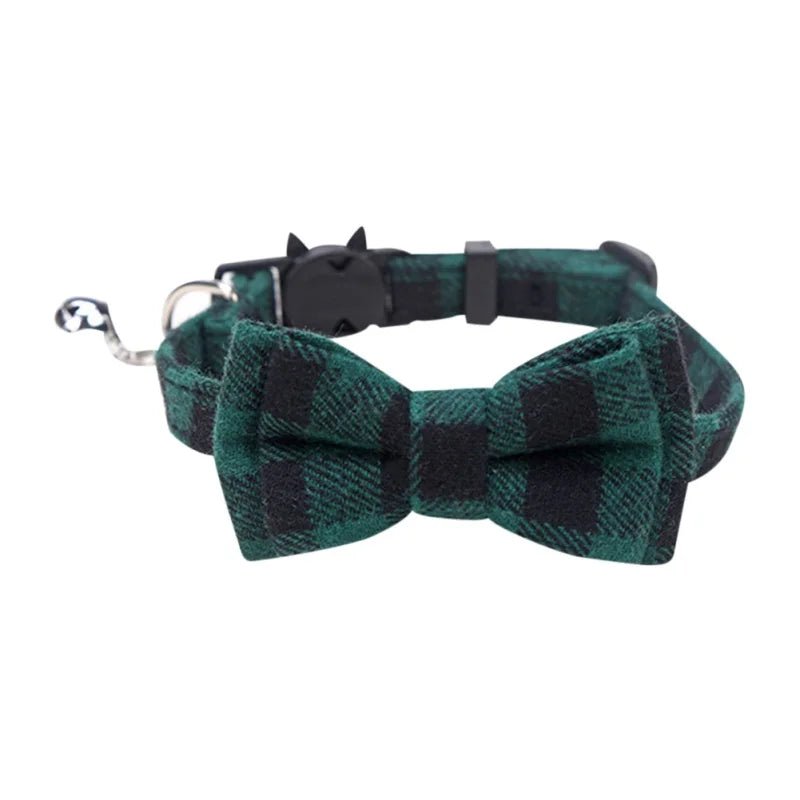 🎄 Festive Christmas Cat Collar – Big Bowknot Charm with Adjustable Fit & Bell! 🎅 - Pet Paws