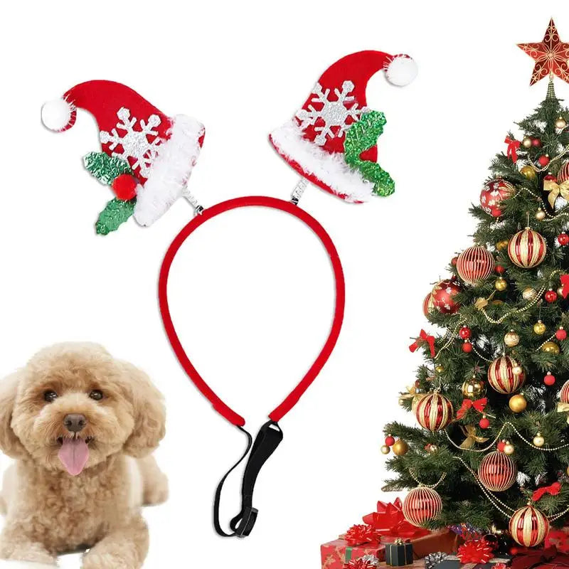 🎄 Holiday Magic for Your Pet: Adorable Christmas Antler Headband! 🦌🎅 - Pet Paws