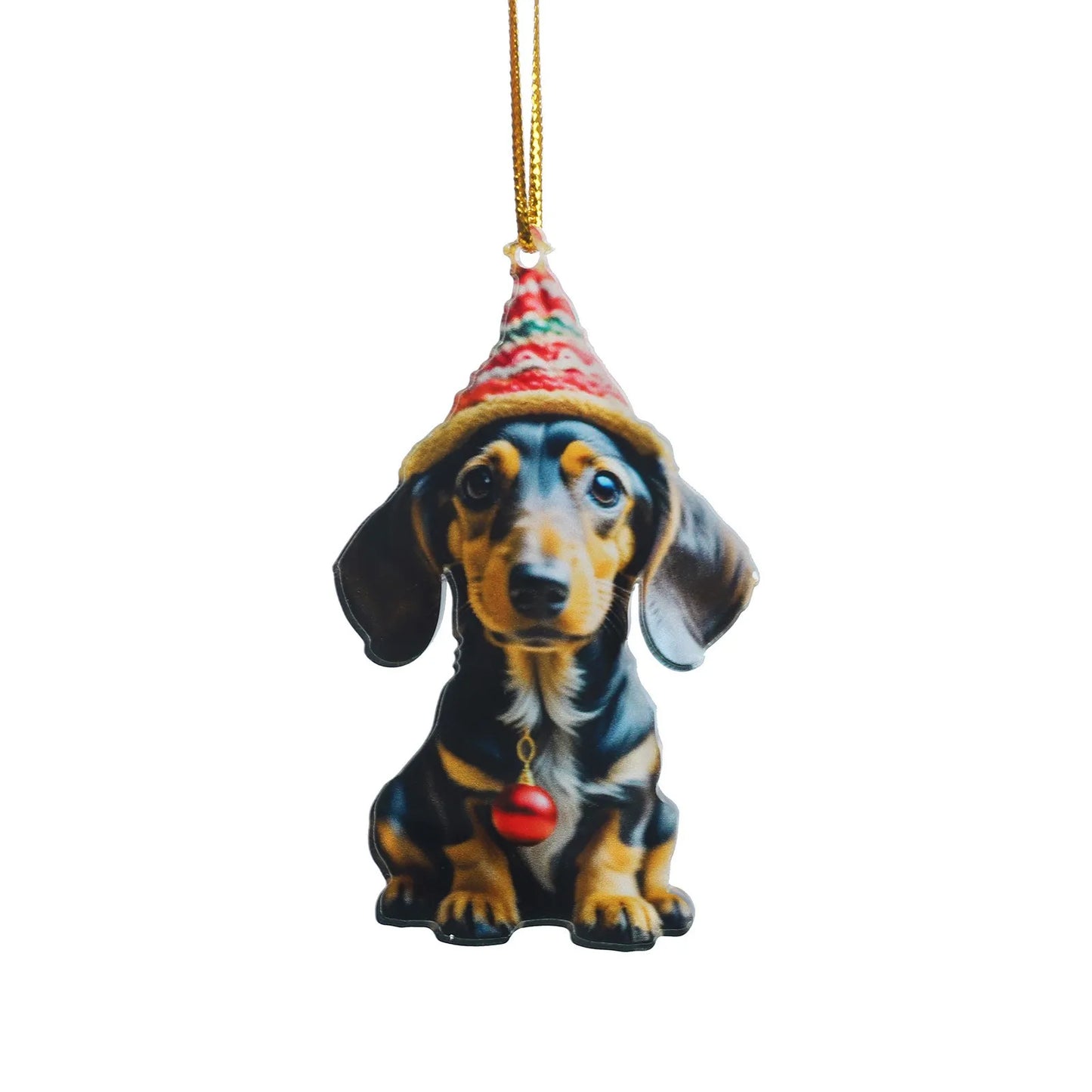 🎄 Add Charm to Your Holidays with the Cute Dog Christmas Ornament! 🐶✨ - Pet Paws