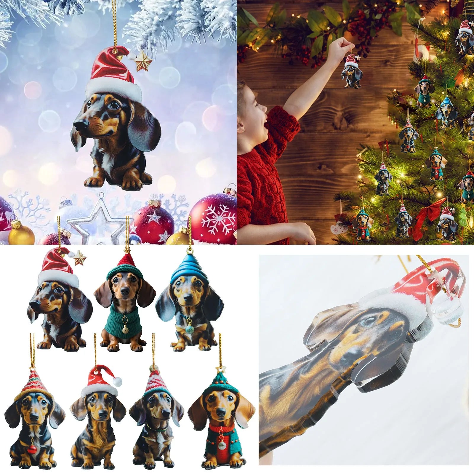 🎄 Add Charm to Your Holidays with the Cute Dog Christmas Ornament! 🐶✨ - Pet Paws