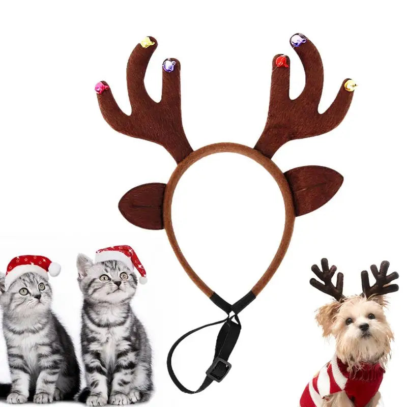 🎄 Holiday Magic for Your Pet: Adorable Christmas Antler Headband! 🦌🎅 - Pet Paws