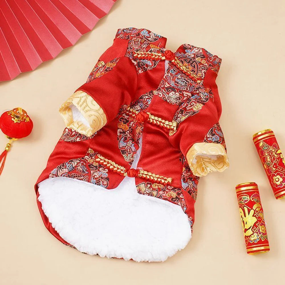 🐾 Stylish Chinese New Year Tang Suit for Dogs 🐶🎉