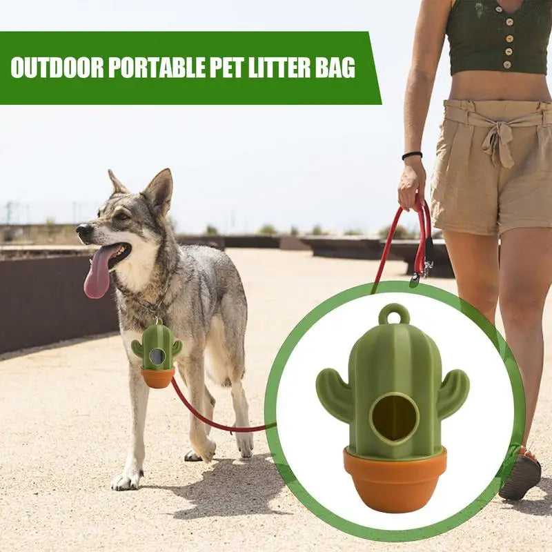 Convenient & Fun Cactus-Shaped Poop Bag Holder – Keep Clean on Your Walks! - Pet Paws