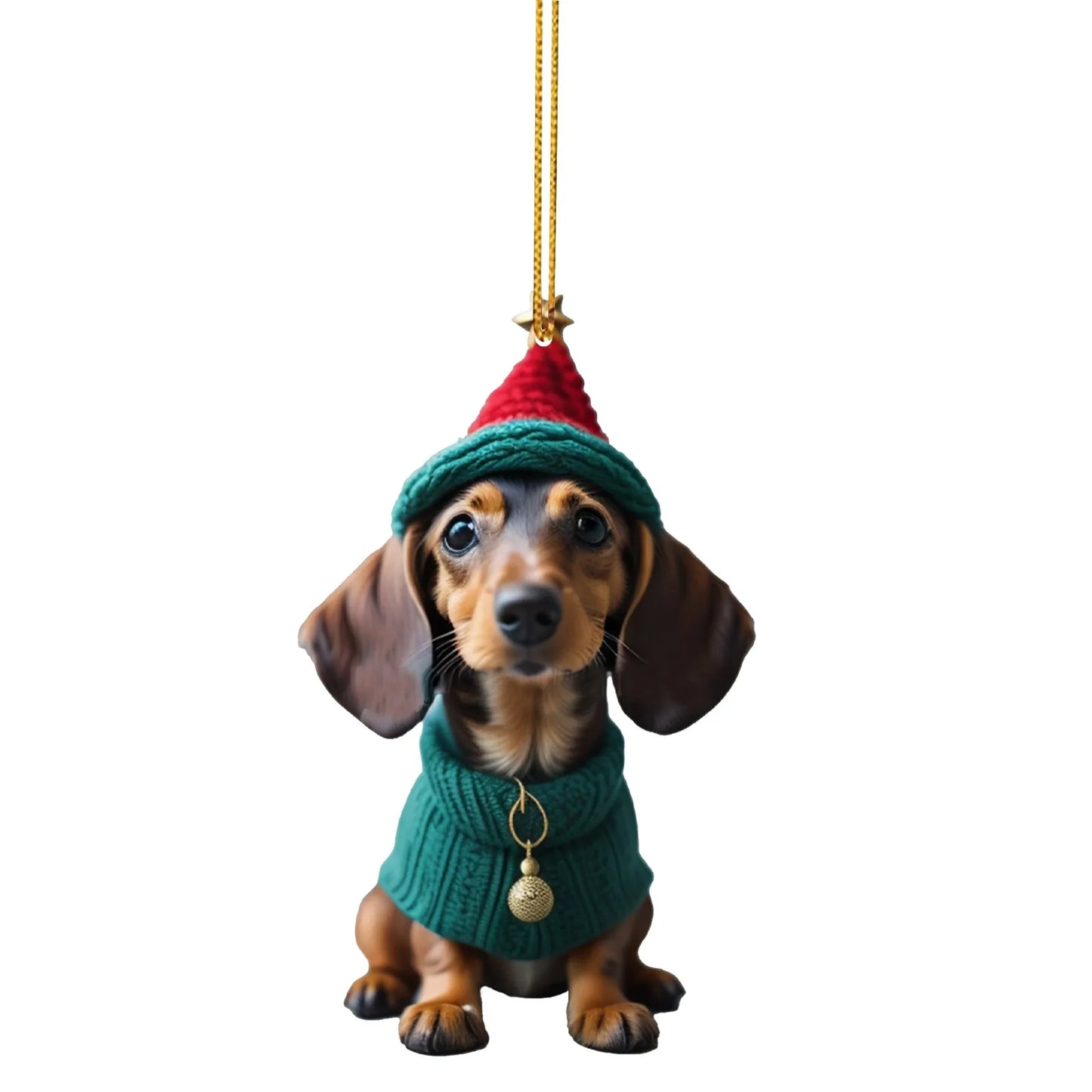 🎄 Add Charm to Your Holidays with the Cute Dog Christmas Ornament! 🐶✨ - Pet Paws