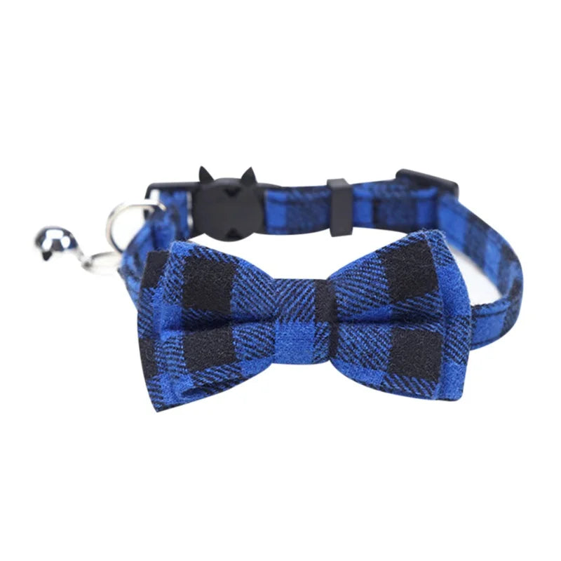 🎄 Festive Christmas Cat Collar – Big Bowknot Charm with Adjustable Fit & Bell! 🎅 - Pet Paws