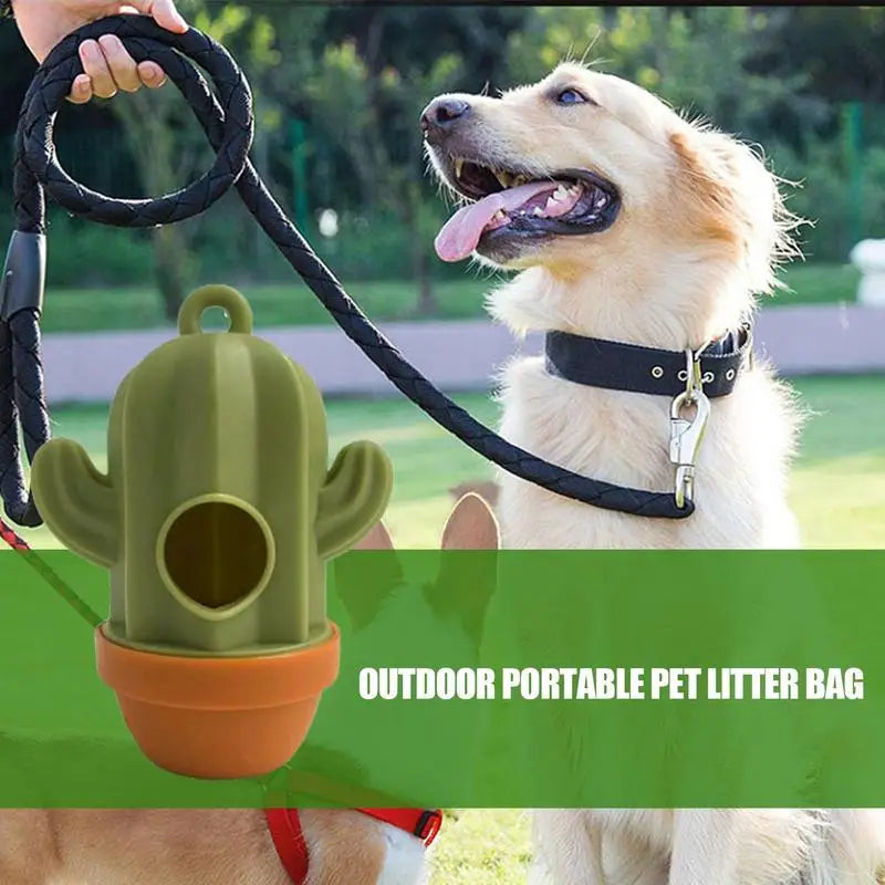 Convenient & Fun Cactus-Shaped Poop Bag Holder – Keep Clean on Your Walks! - Pet Paws