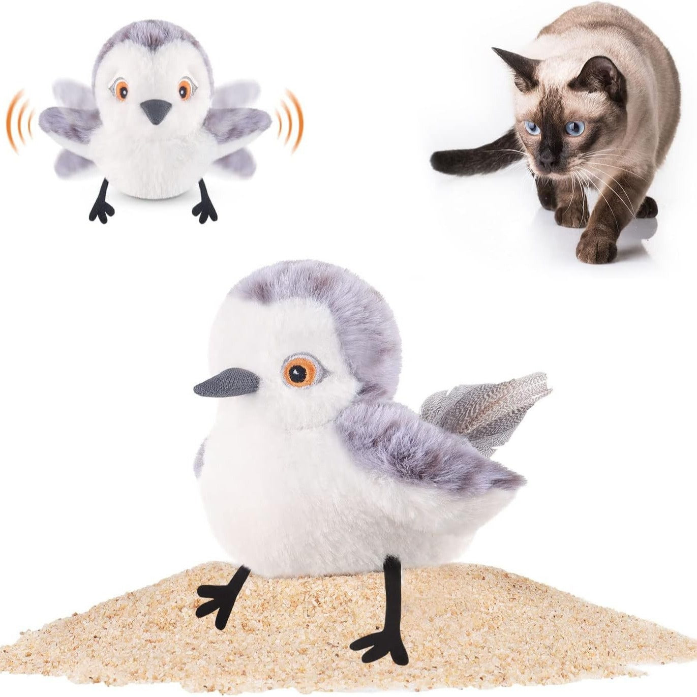 Bring the Wild to Your Cat’s Playtime with the Lifelike Flapping Bird Toy! - Pet Paws