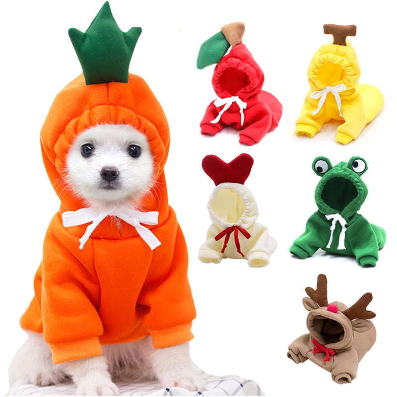 Keep Your Pet Cozy & Cute with Adorable Fruit-Themed Winter Hoodies! - Pet Paws