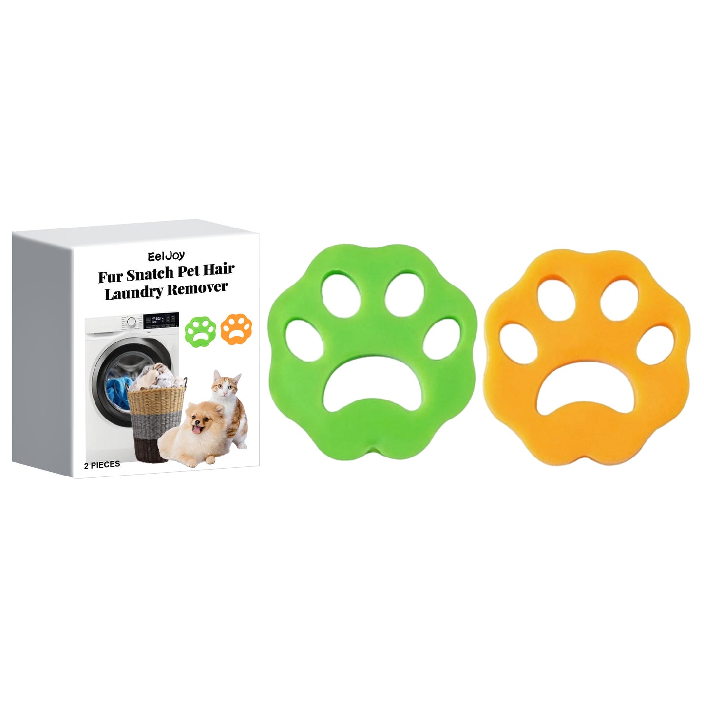 2 Pack Pet Hair Remover for Laundry, Reusable & Effective 🐾💧