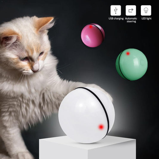 🐱 LED Laser Rolling Pet Toy Ball – Fun & Interactive! 🐾